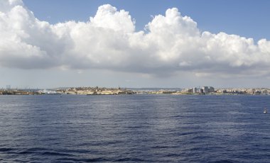 panoramik deniz Malta Valletta üzerinde