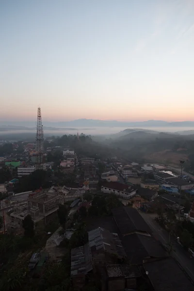 Mgła miasta Betong - Yala, Tajlandia — Zdjęcie stockowe