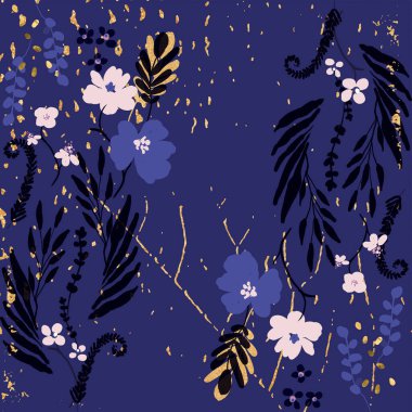 Modaya uygun çiçek desenleri, şık botanik desenler.