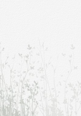 Narin, suluboya, botanik, dijital kağıt, çiçek arkaplanı, basit, çıplak, yeşil tonlarda. Beyaz organik kağıt dokusunda nötr zarif desen