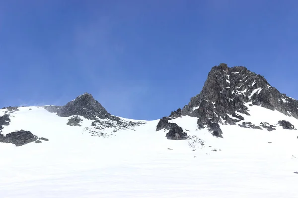 Russia Penisola Kamchatka Monte Cammello Inverno Massiccio Roccioso Estrusione Con — Foto Stock