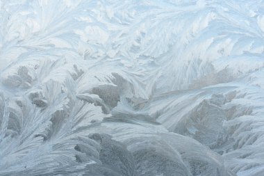 Donmuş penceredeki buz dokusu.