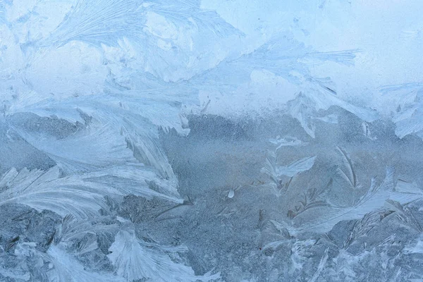 Frost Konsistens Det Frysta Fönstret — Stockfoto