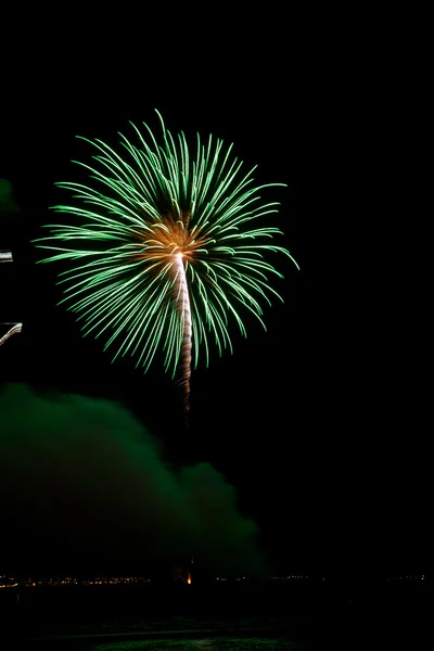 Fuochi d'artificio nel cielo notturno — Foto Stock