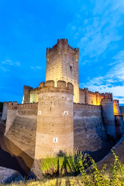 Castelo da Mota no crepúsculo — Fotografia de Stock