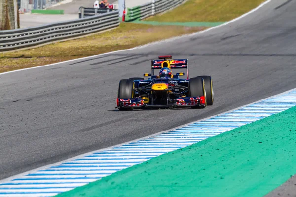 Equipa Red Bull F1, Sebastian Vettel — Fotografia de Stock