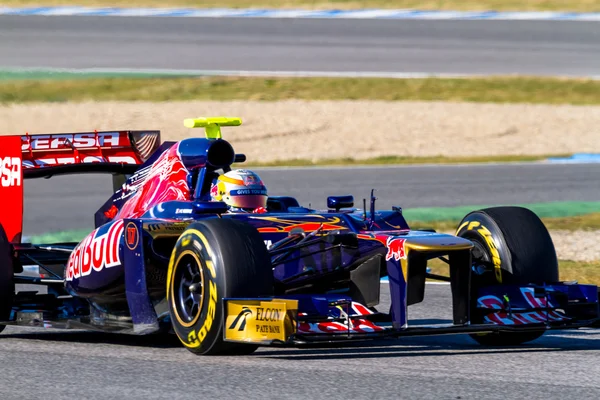 Zespołu Toro Rosso F1 Jean Eric Vergne — Zdjęcie stockowe