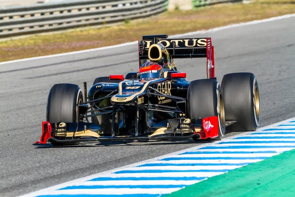 Zespół Lotus Renault F1 Romain Grosjean — Zdjęcie stockowe