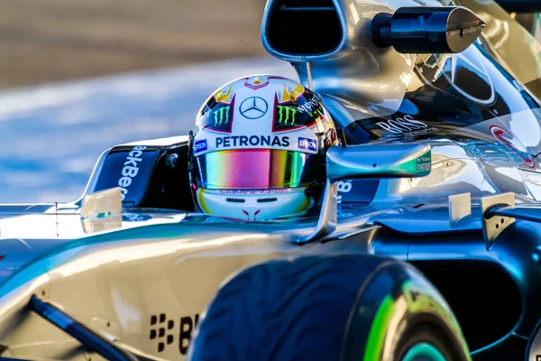 เมอร์เซเดส เอเอ็มจี Petronas F1 Lewis Hamilton — ภาพถ่ายสต็อก