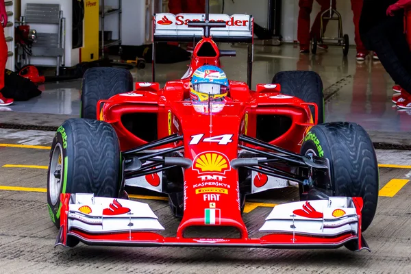 Equipo Scuderia Ferrari F1, Fernando Alonso, 2014 — Foto de Stock