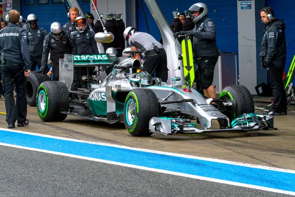 Equipo Mercedes F1, Nico Rosberg, 2014 — Foto de Stock