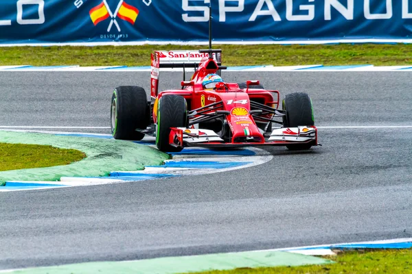 팀 scuderia ferrari f1, 페르난도 알론소, 2014 — 스톡 사진