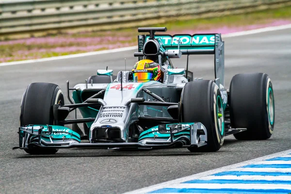 Takım merceces f1, lewis hamilton — Stok fotoğraf