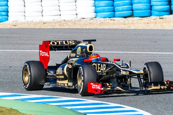 Týmu lotus renault f1, romain grosjean — Stock fotografie