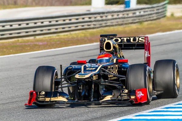 Týmu lotus renault f1, romain grosjean — Stock fotografie