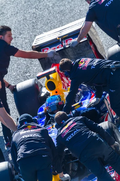 Zespół Red Bull F1, Sebastian Vettel — Zdjęcie stockowe