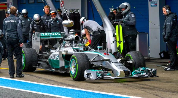 Equipo Mercedes F1, Nico Rosberg, 2014 — Foto de Stock