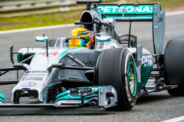Team Merceces F1, Lewis Hamilton, 2014 — Stockfoto