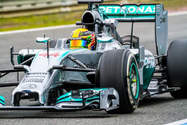 Tým merceces f1, lewis hamilton, 2014 — Stock fotografie