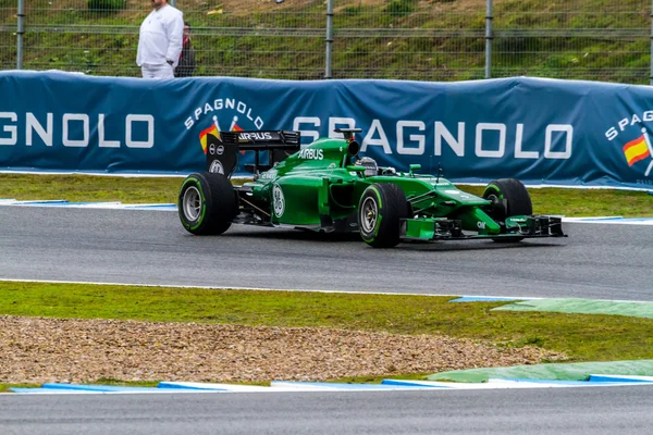 Tým caterham f1, Kamuj Kobajaši, 2014 — Stock fotografie