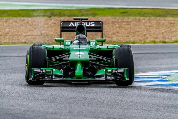 Tým caterham f1, Kamuj Kobajaši, 2014 — Stock fotografie