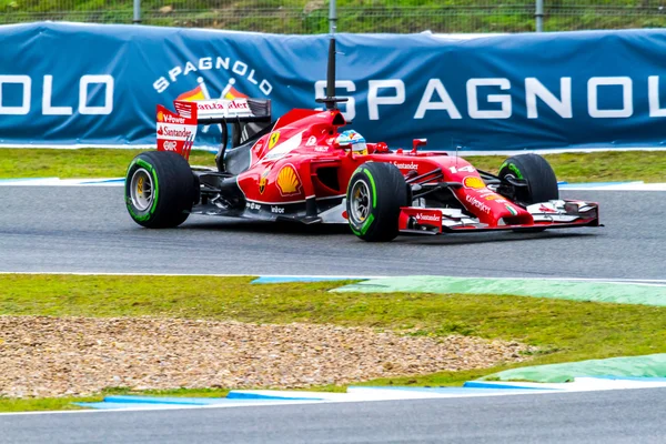 Zespół scuderia ferrari f1, fernando alonso, 2014 — Zdjęcie stockowe