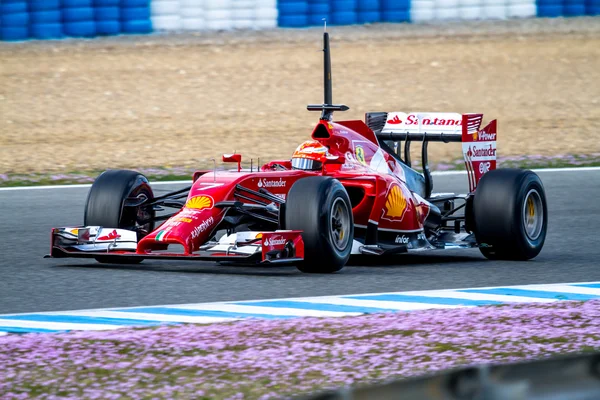 팀 scuderia ferrari f1, 키 미 raikkonen, 2014 — 스톡 사진