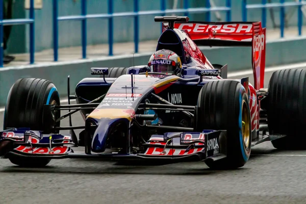 Zespół toro rosso f1, Daniił kwiat, 2014 — Zdjęcie stockowe