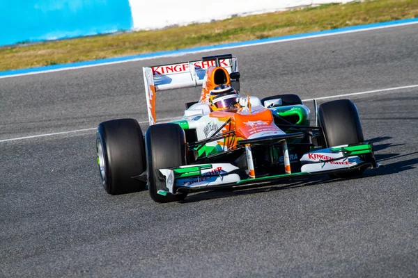 Nico Halkenberg Force India F1 ras — Zdjęcie stockowe