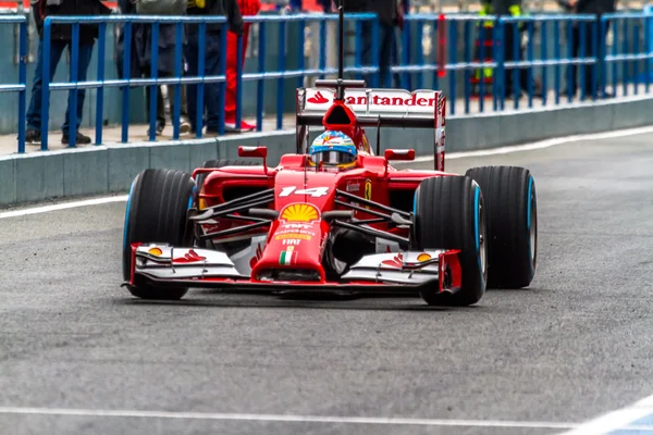 Equipe Scuderia Ferrari F1, Fernando Alonso, 2014 — Fotografia de Stock