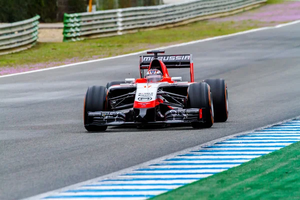 Tým marussia f1, jules bianchi, 2014 — Stock fotografie