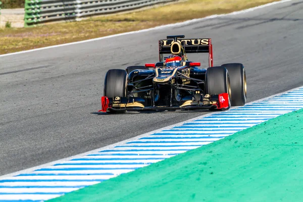 Zespół lotus renault f1, romain grosjean, 2012 — Zdjęcie stockowe