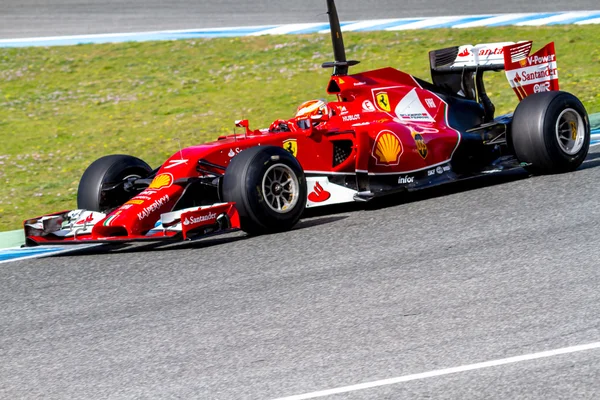 팀 scuderia ferrari f1, 키 미 raikkonen, 2014 — 스톡 사진