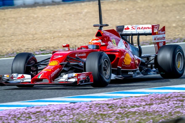 Team Scuderia Ferrari F1, Kimi Raikkonen, 2014 — Stock Photo, Image