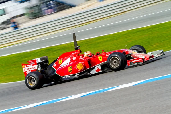 Zespół scuderia ferrari f1, kimi raikkonen, 2014 — Zdjęcie stockowe