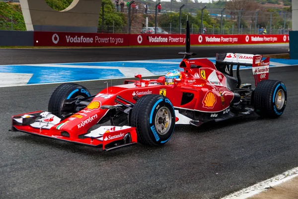 Equipo Scuderia Ferrari F1, Fernando Alonso, 2014 — Foto de Stock