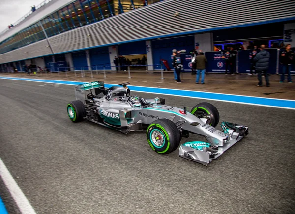 Csapat mercedes f1, nico rosberg, 2014-re — Stock Fotó