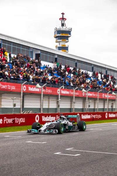 Tim Mercedes F1, Nico Rosberg, 2014 — Stok Foto