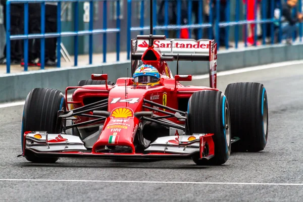 Equipo Scuderia Ferrari F1, Fernando Alonso, 2014 — Foto de Stock