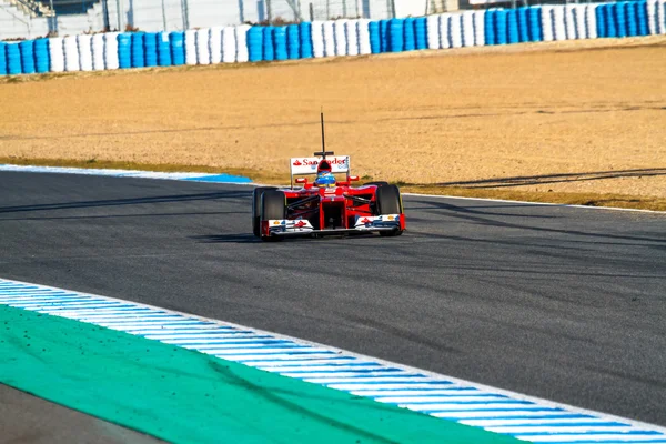 Fernando Alonso ze Scuderia Ferrari F1 — Zdjęcie stockowe