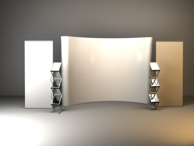 Ticaret Fuar Standı, Fuar Standı yuvarlak, 3d vis oluşturma