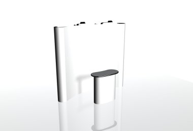 Ticaret Fuar Standı, Fuar Standı yuvarlak, 3d vis oluşturma