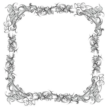 Dekorasyon düzeni, çerçeve için klasik tarzda dekoratif ögeler