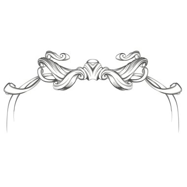 Dekorasyon düzeni, çerçeve için klasik tarzda dekoratif ögeler