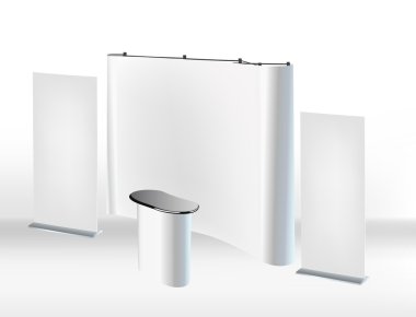 Ticaret Fuar Standı, Fuar Standı yuvarlak, 3d vis oluşturma