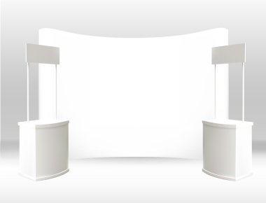 Ticaret Fuar Standı, Fuar Standı yuvarlak, 3d vis oluşturma