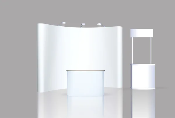 Ticaret Fuar Standı, Fuar Standı yuvarlak, 3d vis oluşturma