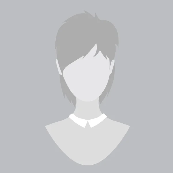 Flete srác, férfi, nő, avatar és profil fotóját, szürke sziluett — Stock Vector