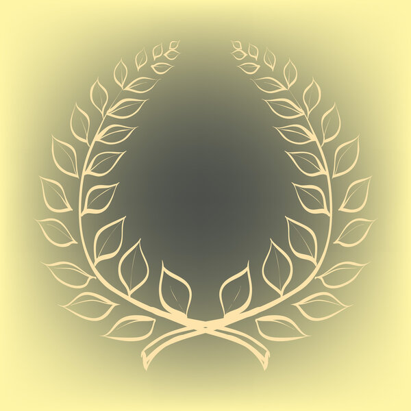 laurel wreath award winner vector