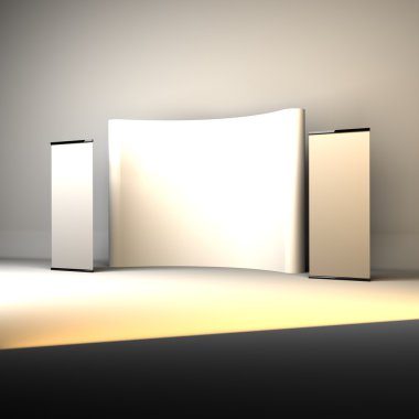 Fuar Standı, Fuar Stand tur, 3d render ticaret